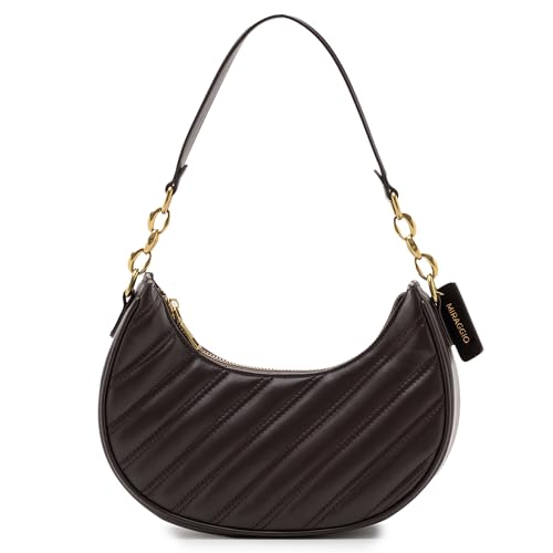 Image of Miraggio Betsy Quilted Stylish Shoulder Bag For Women | Half Moon Silhouette | Shoulder Handbags For Women