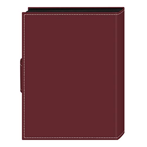 Pioneer Photo Albums 36-Pocket 5 by 7-Inch Embroidered"Family" Strap Sewn Leatherette Cover Photo Album, Mini, Burgundy