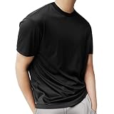 [SUPMENG-TJ] Tシャツ メンズ 半袖 綿100% クルーネック 無地 定番 ビジカジ 柔らかい肌触り 白 黒 洗える 防シワ加工 液体アンモニア加工 かっこいい おしゃれ トップス 人気 QINGWU PHEATHER