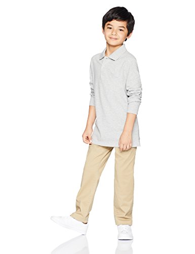 Image of Amazon Essentials Boys and Toddlers' Long-Sleeve Pique Polo Shirts for School Uniform, Multipacks