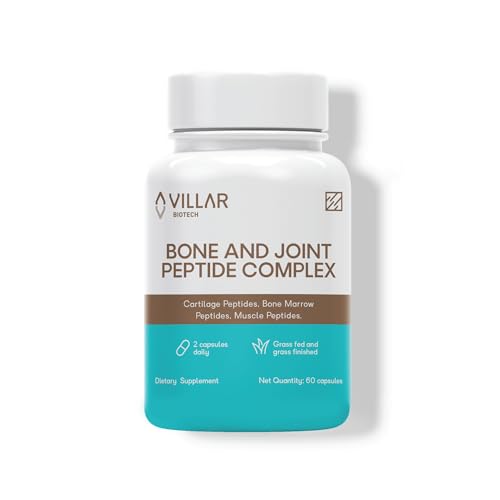 Bone & Joint Peptide Complex Grass-Fed Cartilage Bone Marrow & Muscle Peptides Supports Joints Mobility & Recovery Grass-Fed Non-GMO 60 Capsules (30-Day Supply)