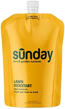 Sunday Lawn Kickstart Fertilizer, 42.3oz - Lawn Fertilizer for Lawn Improvement - Includes Universal Sprayer Attachment - Covers Up to 5,000 Sq Ft - Easy Application in 15 Minutes or Less - Boost Your Lawn's Health Today!