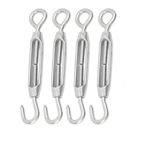 20 piezas de tensor para cable con gancho y ojo de acero inoxidable para camping miniatura 1