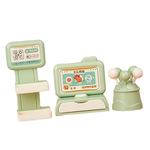 QUMIIRITY 1 Juego Modelo de Caja registradora emulación de Caja registradora Caja registradora simulada Caja registradora Modelo de Juguete casa de muñecas Mini Juguete el plastico Verde