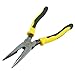 Klein Tools J203-8 8-Inch Needle Nose Pliers, Heavy Duty Cutting, Extended Handles, High Leverage, Induction Hardened with Hot-Riveted Joint