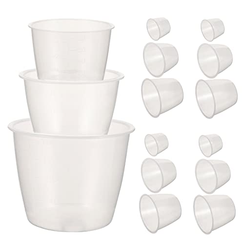 Milisten 30 Piezas Tazas Medidoras Transparentes para Cocina Herramienta de Medición de Arroz Accesorios para Cocinas de Arroz