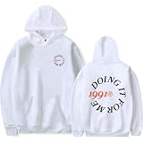 FOGIMEIGB Larry June Doing It For Me - Sudadera con capucha para hombre y mujer, ropa casual, blanco, L