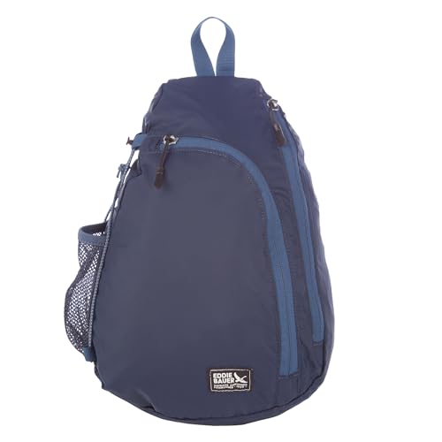 Eddie Bauer Ripstop 8L Shoulder Sling Pack with Padded Air-Mesh Adjustable Crossbody Strap for Right or Left Handed Fit - Slate