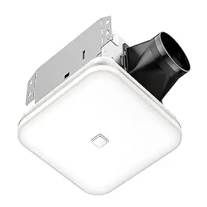 OREiN Bathroom Exhaust Fan with Light, 12W Bathroom Fan with LED Light, 100 CFM, 1.5 Sones Ventilation Fan Combo for Home, Quiet Energy Star Certified and HVI/FCC/ETL Listed, White