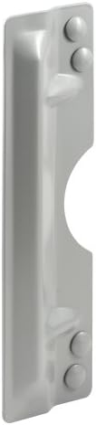 Prime-Line U 9503 Latch Guard Plate Cover – Protect Against Forced Entry, Easy to Install on Out-Swinging Doors, 3" x 11"