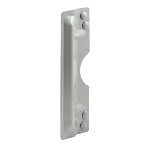 Prime-Line U 9503 Latch Guard Plate Cover – Protect Against Forced Entry, Easy to Install on Out-Swinging Doors, 3" x 11"