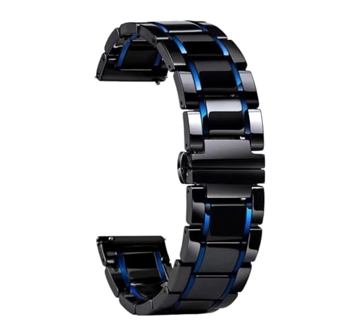 Bracelet de montre acier inoxydable et céramique à dégagement rapide