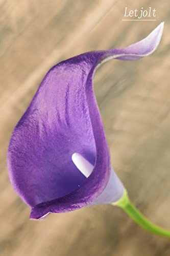 Letjolt Calla Lily Purple Artificial Flowers 12Pcs Table Flower Decor Faux Calla Lilies Bouquet for Wedding Bride Shower Home Decoration, Purple - Image 6