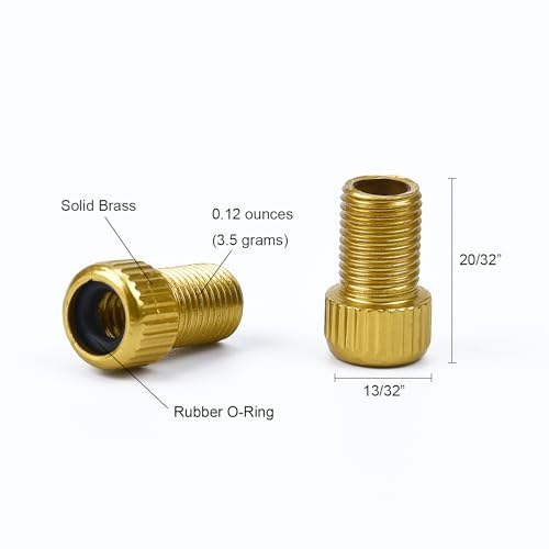 Image of 5 Pack Presta to Schrader Valve Adapter for Bike, Convert Presta to Schrader Adaptor for Bike, Convert Presta to Schrader Adaptor for Bike