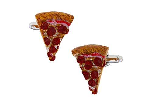 Mancuernillas MRCUFF con Diseño de Pizza en Caja de Regalo miniatura 1