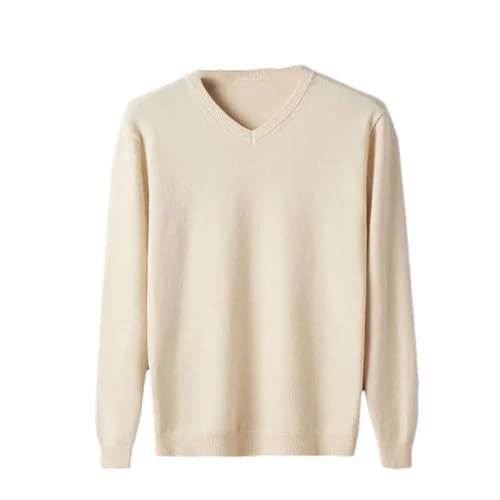 Men's V-Neck Knitted Pullover Bottoming Slim Fit Sweater Long-Sleeved Sweater