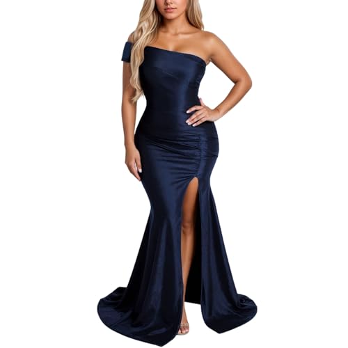 Robe de soirée élégante femme longue avec fente latérale pour cérémonie