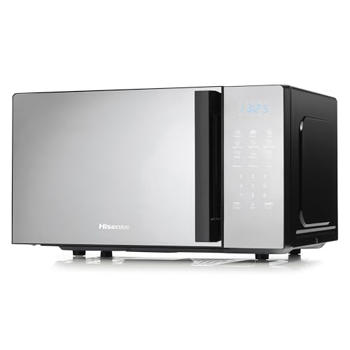 Hisense H20MOMBS4HG - Microondas con Grill, 20 L, Plato Giratorio, Múltiples Niveles de Potencia, Modo Eco, Temporizador de Cocción, Espejado