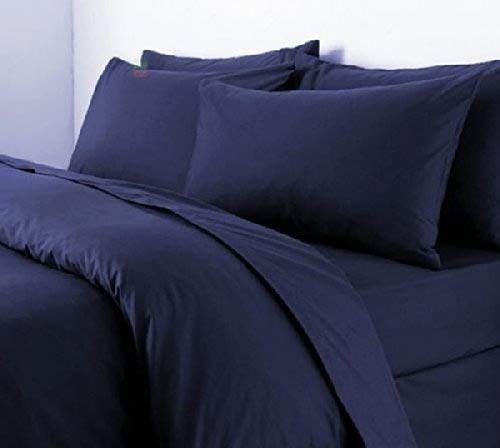 AR T-300 Egyptian Combed Cotton Sateen Quality Flat Sheet In (Super King, Navy)