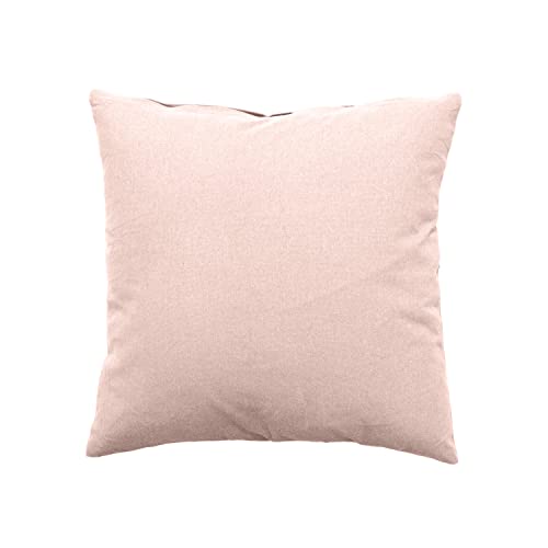 Enjoy Home – Coussins Panama – Déhoussable par Zip - 100% Coton – Tissu certifié Oeko-TEX – 40x40 cm – Vieux Rose