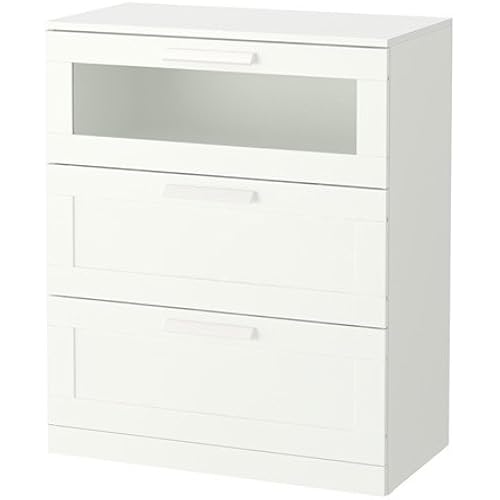 Ikea Brimnes - Cómoda con 3 cajones, color blanco