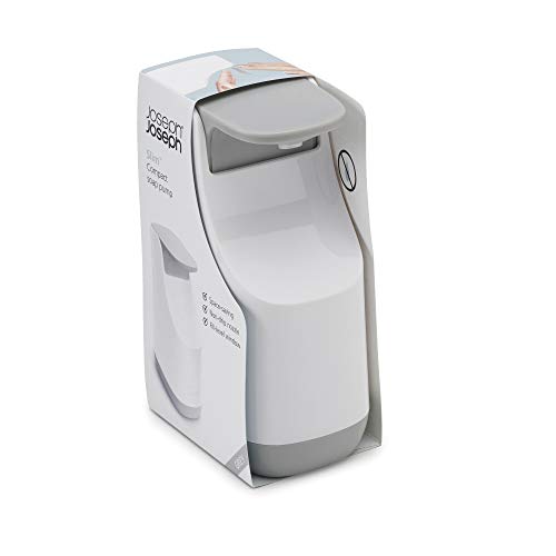 Joseph Joseph Slim compacto – Dispensador de jabón, plástico, blanco y gris, 9.1 x 6.2 x 14.1 cm - Imagen 3