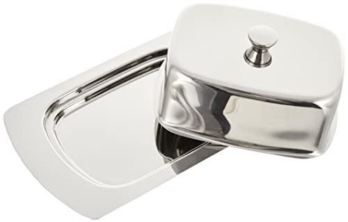 IBILI Butter Dish with Lid of Stainless Steel, Silver, 20 x 13 x 8 cm - immagine 3