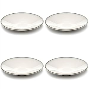 Saucers | Inku Tableware van Sergio Herman | Coffee Cup Coasters Set of 4 in White | Kitchen Essentials for Home Decor and Coffee Bar | Cappuccino Cups, Espresso Cups and Tea Mugs