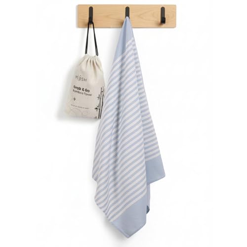Mush Grab & Go Bamboo Travel Towel | 100% Bamboo Bath Towel for B...