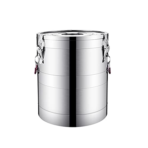 MYUYEE Stainless Steel Insulated Barrel For Commercial Beverages - Large Capacity Double-Layer Dispenser For Coffee, Milk, Tea, And Sweet Soup (B-20L)