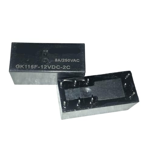 Relé de 8 pines GK115F-12VDC-2C con capacidad de 8A y dos contactos conmutados de 12V