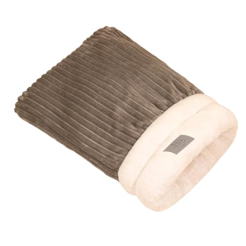 かわいいペット用寝袋 - 快適なペットの寄り添いの洞窟、自己暖まる猫の巣ベッドを包みます。柔らかく居心地の良い猫の冬用睡眠ベッド、子猫、子犬、小型または中型のペット用のペットの隠れ家ベッドバッグ