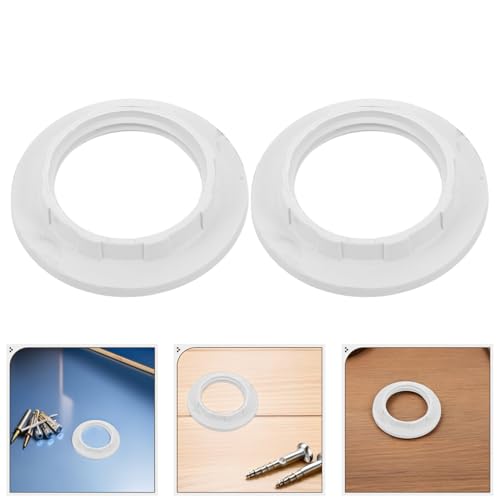 Healeved 50pcs White Plastic Lamp Shade Collar Rings for E12/e14 Light Socket Reducer, Full Thread 32/33mm Inner Diameter, Compatible with Ceiling Lamps and Wall Sconces - Image 8