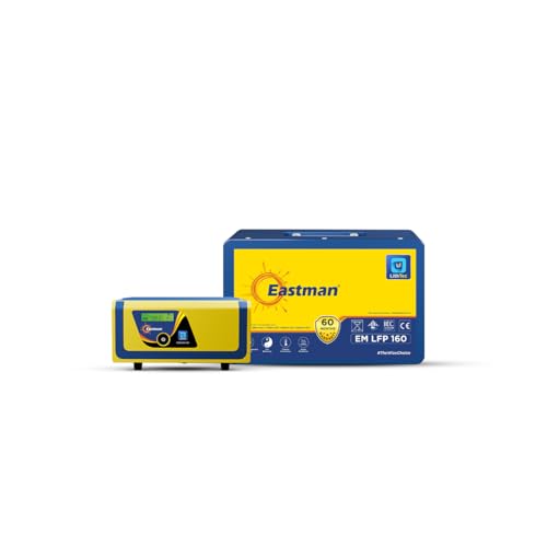 Image of Eastman HUPS Lith Tec 1500VA /12V Square Wave Inverter & 100AH Lithium Battery Combo for Offices and Shops | Fast Charging | Warranty - 5 Year on Battery, 3 Years on Inverter & 10 Years on Transformer