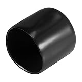 uxcell ねじプロテクター ボルトプロテクター エンドキャップカバー 45mm ID ビニールラウンド ブラック 4個入