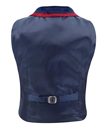 SIRRI Boys Tailored Fit Formal Party Wedding Velvet Waistcoat 5