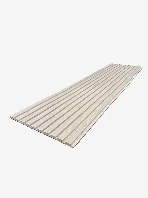 Premium Wide Slat Acoustic Wall Panelling 2400mm x 600mm Decorative 3D (Light Grey Oak (Grey Felt)) — image 1
