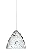 Besa Lighting RXP-1779MG-SN Mia Collection 1-Light 12V Rail-Ready Mini-Pendant Element, Satin Nickel Finish with Marble Grigio Art Glass Shade and Satin Nickel