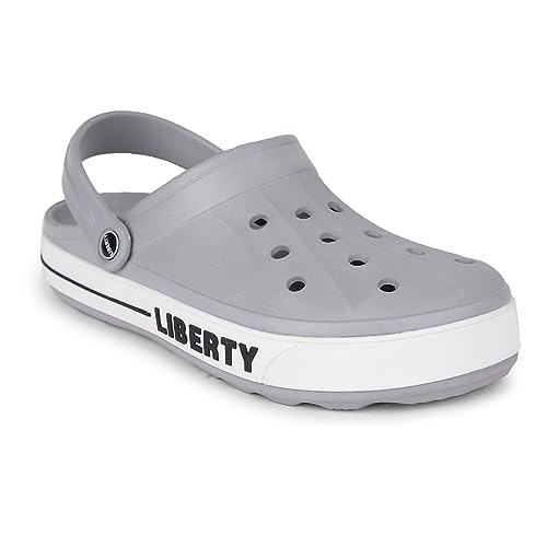 Image of Liberty A-HA LITEWALK Clogs for Men Black, Navy Blue, Green, Grey, Blue, Khaki & Off White | Casual Slip-On Slingback Clog for Walking & Outdoor Use