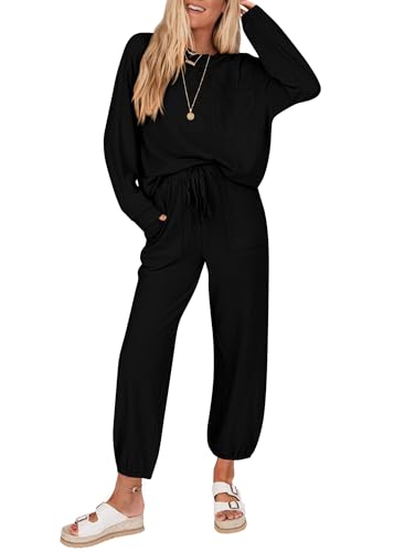 KIRUNDO Lounge Sets for Women 2025 Fall Travel...