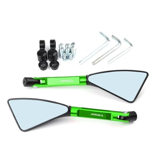 Espejos de aluminio CNC con lente azul antirreflejos para Kawasaki Ninja Z250