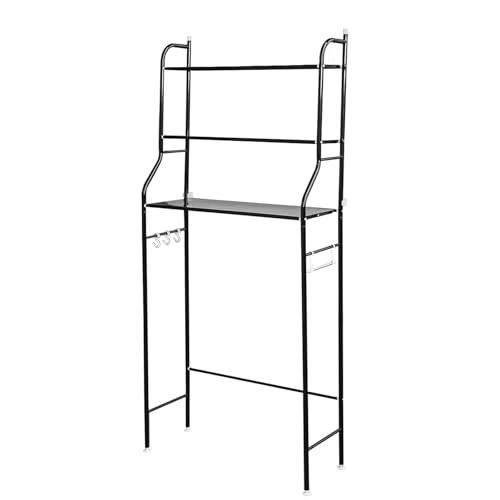 Image of TIED RIBBONS 3 Tier Over The Toilet Shelf Toilet Rack for Bathroom (Metal, 152.4cm x 45.7cm) - Storage Shelf Toilet Rack for Stand Storage Organizer Shelving Free Standing Restroom Space Saver