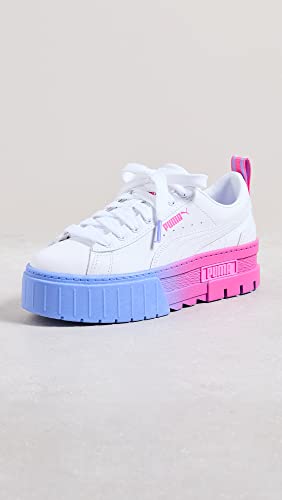 PUMA Womens Mayze Fade Gradient Platform Sneakers Shoes Casual - White2