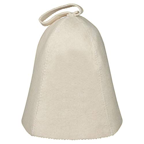 Saunahut HELL aus Filz (Filzkappe, Saunamütze)