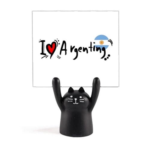 Memo holder Argentine avec chat noir idéal pour votre bureau