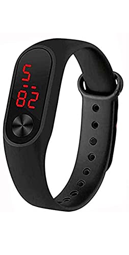 Image of Men's, Kid's Waterproof Shockproof Multi-Functional Automatic Digital Sports Wrist Watch with Led, Multicolour Strap - Pack of 2