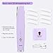 Anpor Rechargeable Sonic Dermaplane Razor for Women Face + Eyebrow trimmer Dermaplaning System with LED Light Peach Fuzz Remover, 3 Speeds - 8 Weeks of Dermaplaning Blades (Lavender)