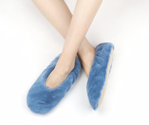 Image of Keyela Women's Ballerina Slippers,Non-Slip Bedroom Slippers Socks | Soft fuzzy slipper socks for ladies Indoor home slippers Cozy sock slippers Ballet Slippers