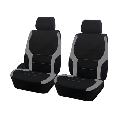 JNNJ 4 Stück Autositzbezüge Kompletter Satz, Mesh Vorderseite Autositzabdeckungen, Airbag-kompatibler Autositzabdeckungen, Ideale Passform & Perfekter Schutz Für Autositze(Grau)