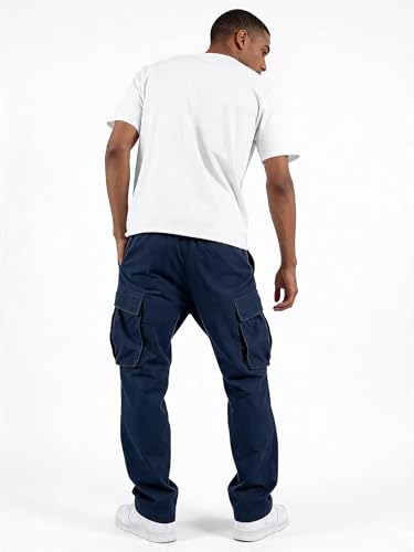 Image of Lymio Cargo for Men | Cotton Cargo Pant | Drawstring Waist Pant (Also Available in Plus Sizes) (01-04)